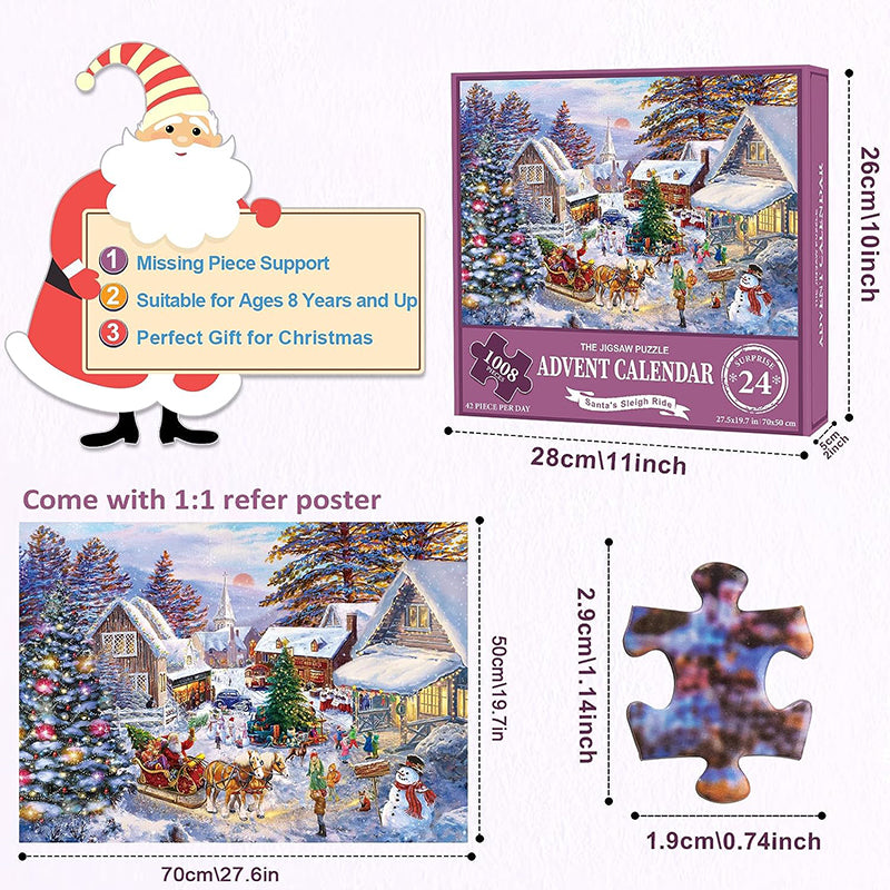 skorter | Christmas Puzzle Advent Calendar Blind Box 24 Pieces
