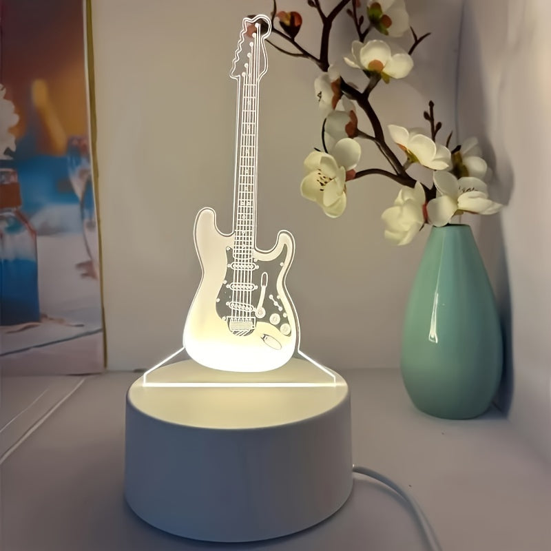 Skorter | MusicGlow - 3D Guitar LED Night Light with Multicolored Mood Lighting