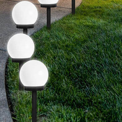Skorter | Solar Round Ball LED Outdoor Lawn Decorative Ground Stake Light