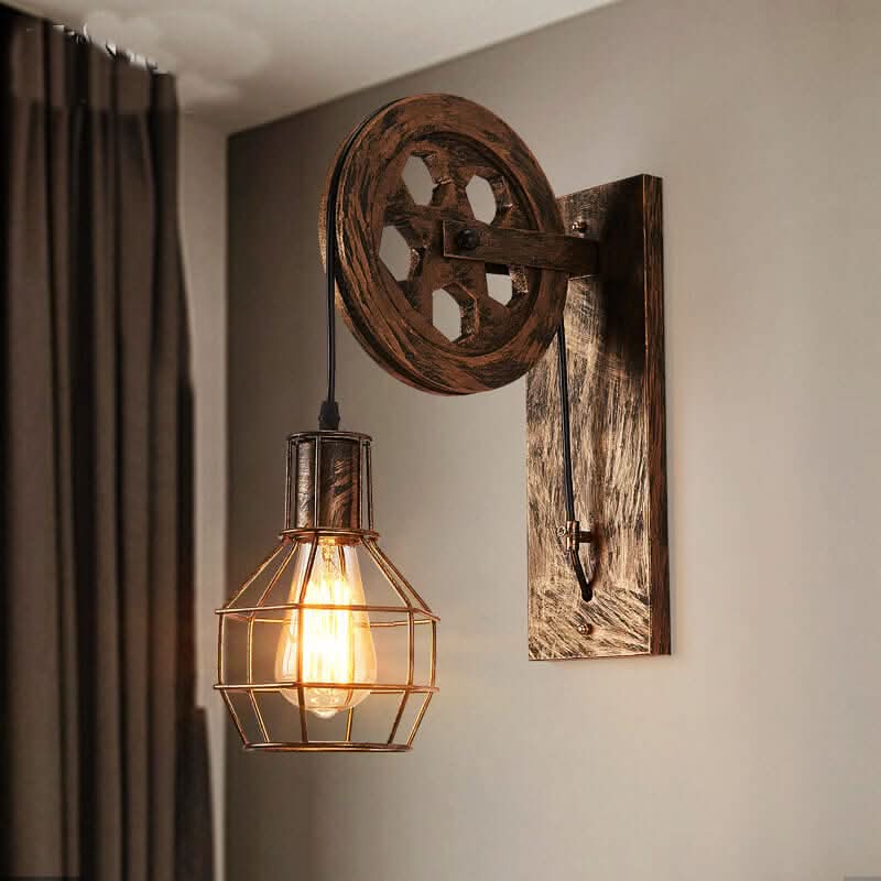 Skorter | Lightbur - Geometric Wall Lamp With Iron Lamp Dome