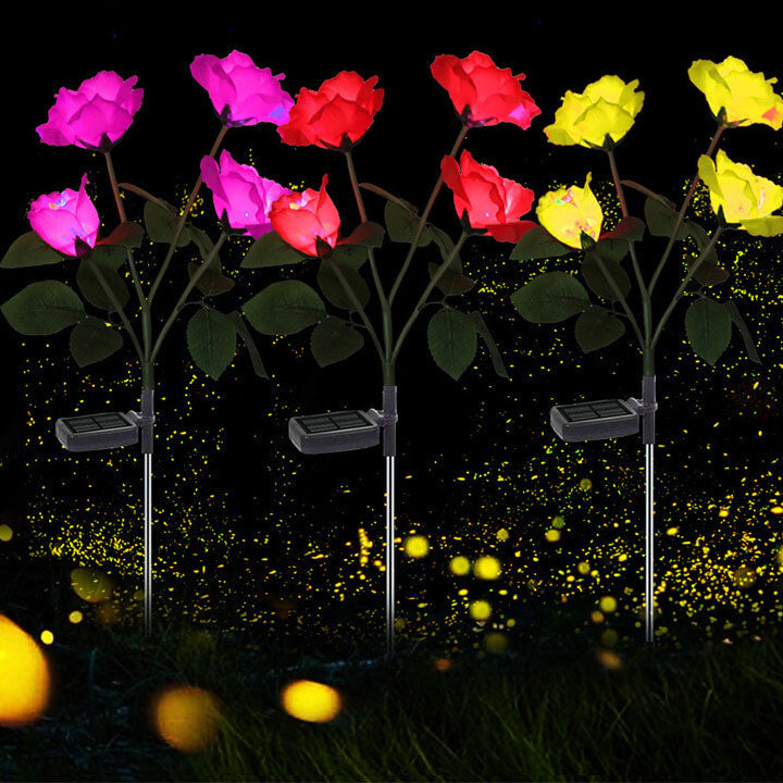 Skorter | Solar Rose LED Outdoor Lawn Decorative Ground Socket Light