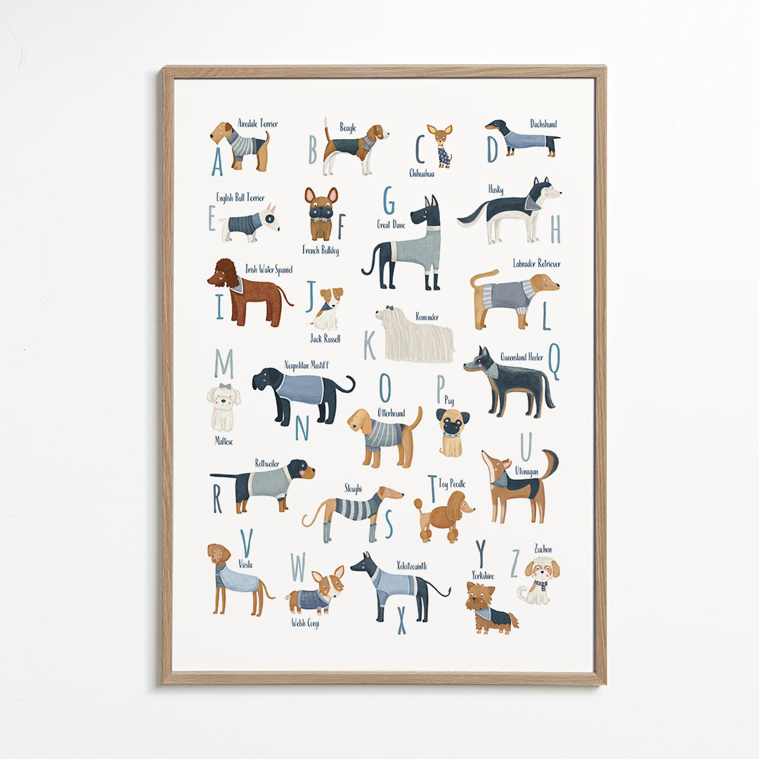 Skorter | Alphabet with dogs (blue)