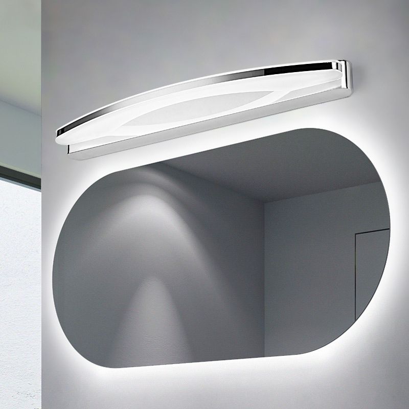 Skorter | Leigh Modern Minimalist Oval LED Wall Lamp Chrome Bedroom/Bathroom Metal Acrylic