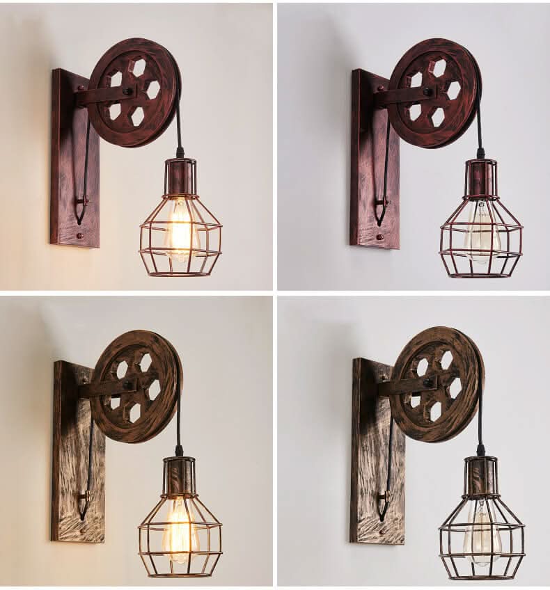 Skorter | Lightbur - Geometric Wall Lamp With Iron Lamp Dome