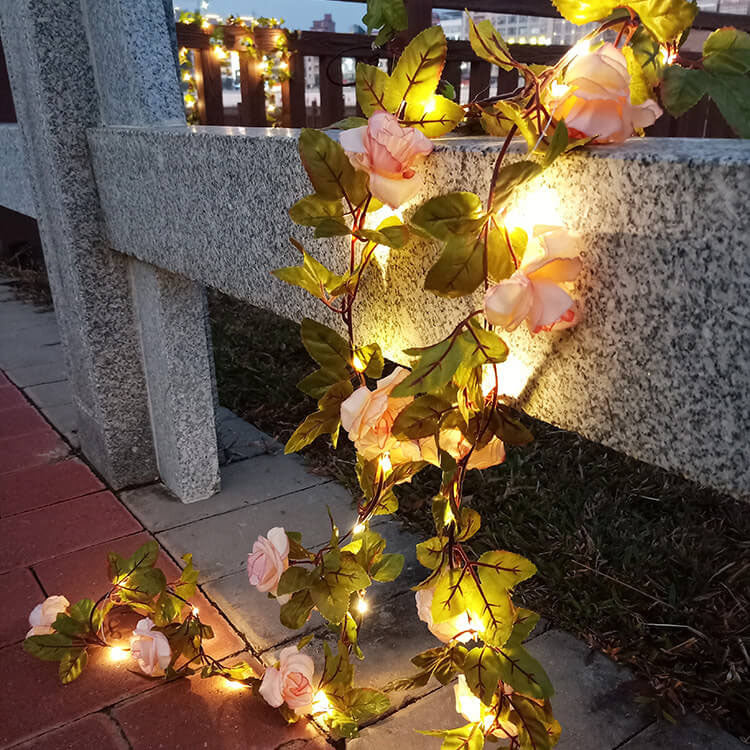 Skorter | Solar Outdoor waterproof shockproof Rose Outdoor LED string lights