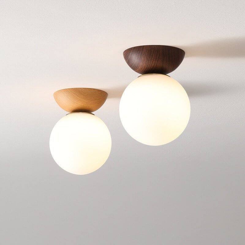 Skorter | Hikari Japanese LED Ceiling Light – Minimalist Wooden Frame Zen Lamp