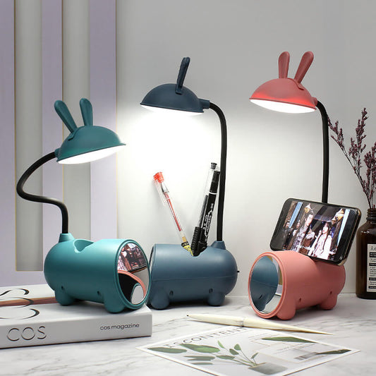 Skorter | BunnyGlow Creative LED Touch Lamp with Pen Holder | USB Charging Function | Desk Lamp | Children's Room Decor