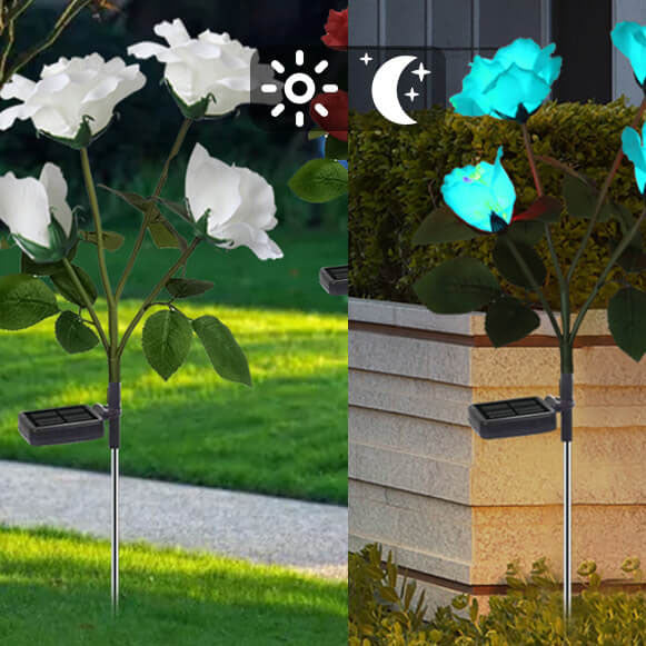 Skorter | Solar Rose LED Outdoor Lawn Decorative Ground Socket Light