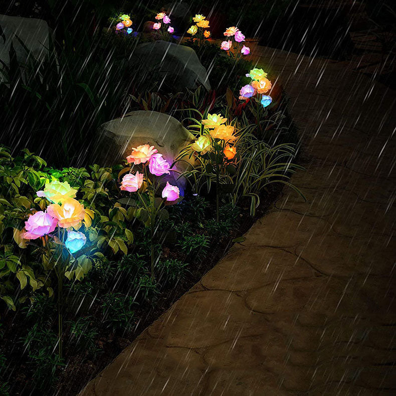 Skorter | Solar Rose LED Outdoor Lawn Decorative Ground Socket Light