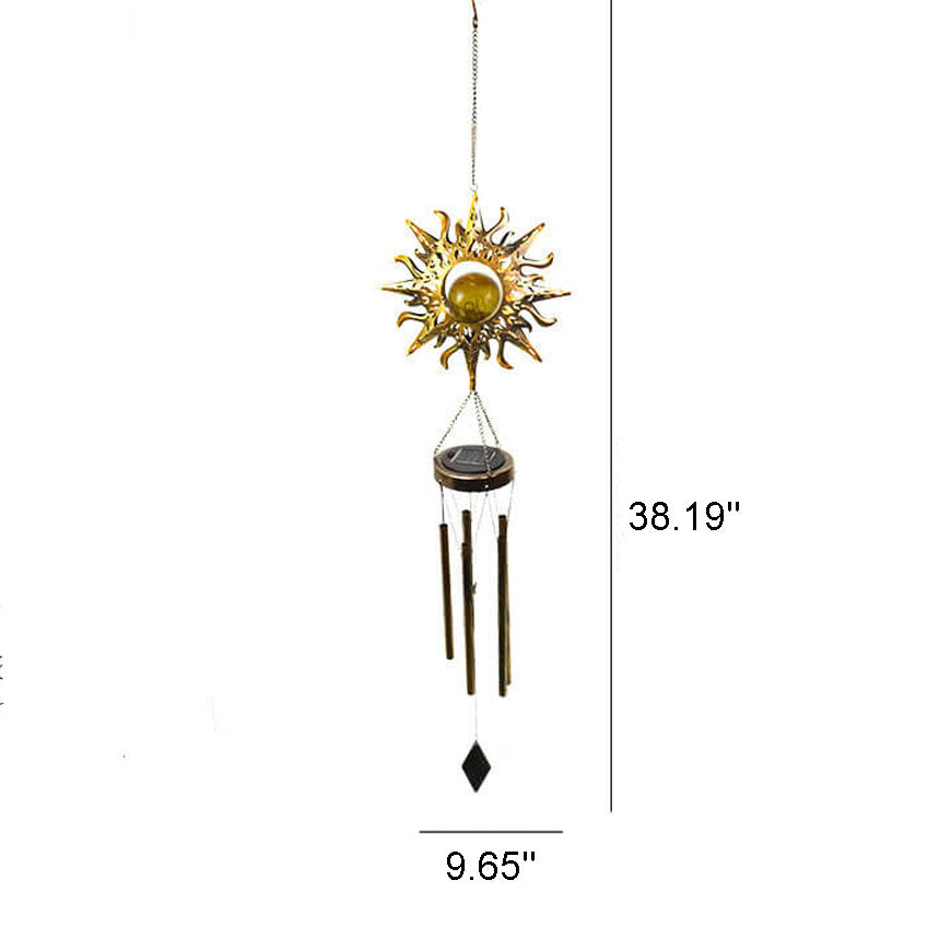 Skorter | Industrial Solar Hanging Wind Chime Lamp Outdoor Decorative LED Pendant Light