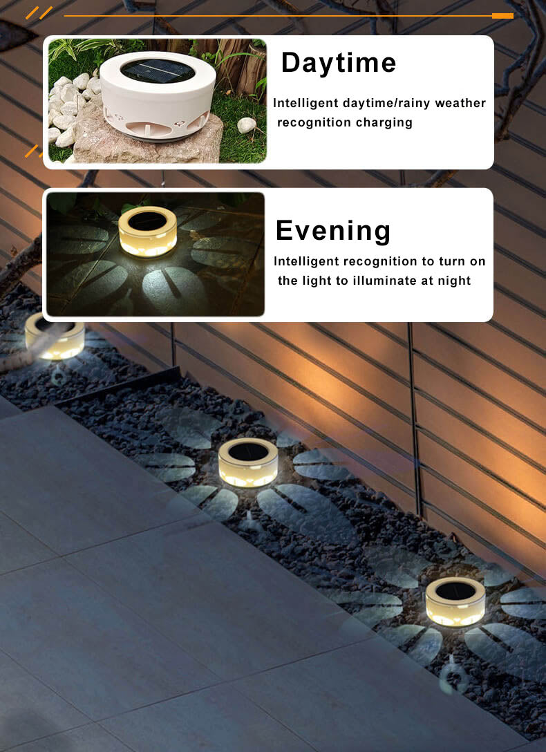 Skorter | Solar flower pattern LED outdoor wall terrace lawn decoration light