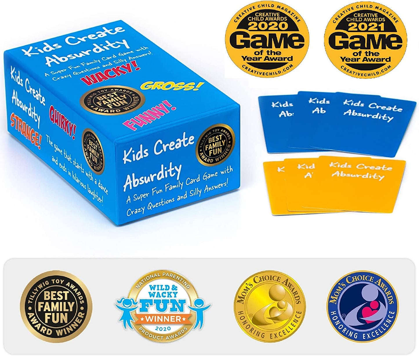 Skorter | Kids Create Absurdity: Fun Card Game for Family Evenings - A Fun Fill In Empty Card Game - Travel Tips Summer Camping Boys Girls