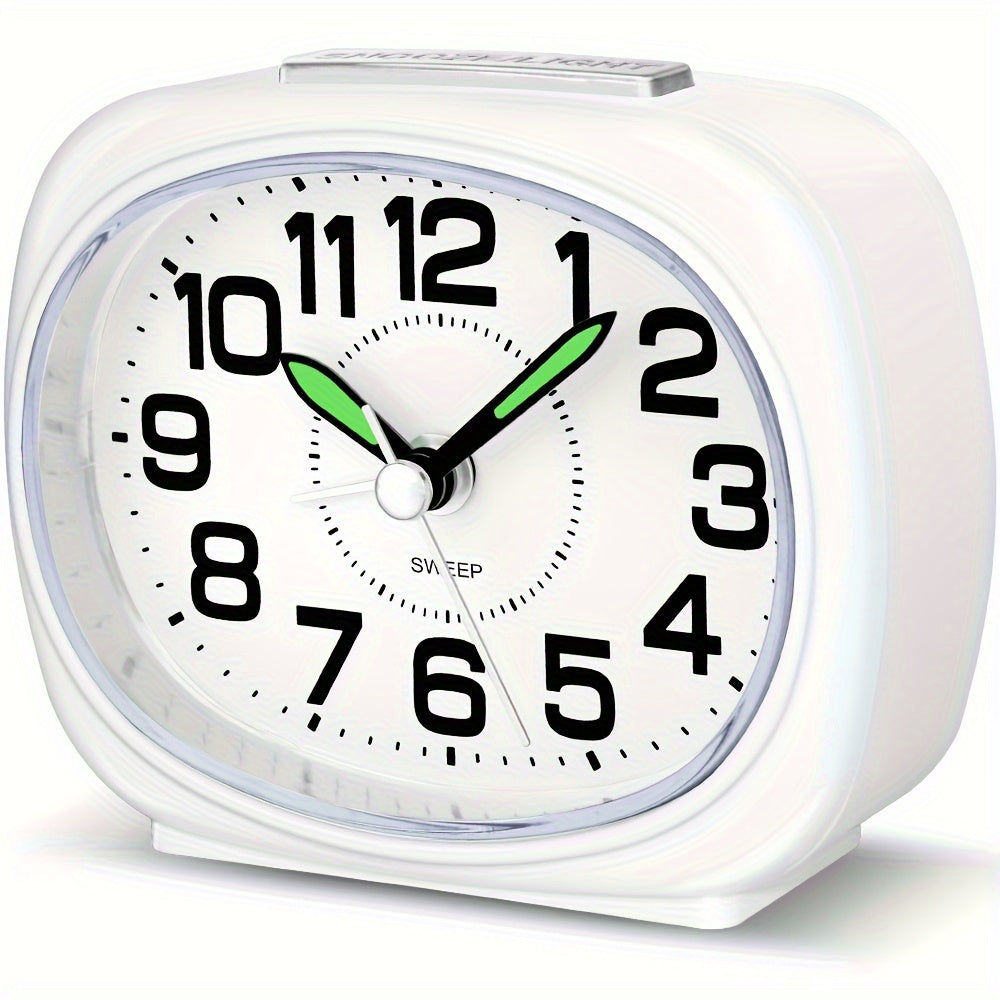 Skorter | TravelTime - Silent Non-Ticking Alarm Clock with Night Light