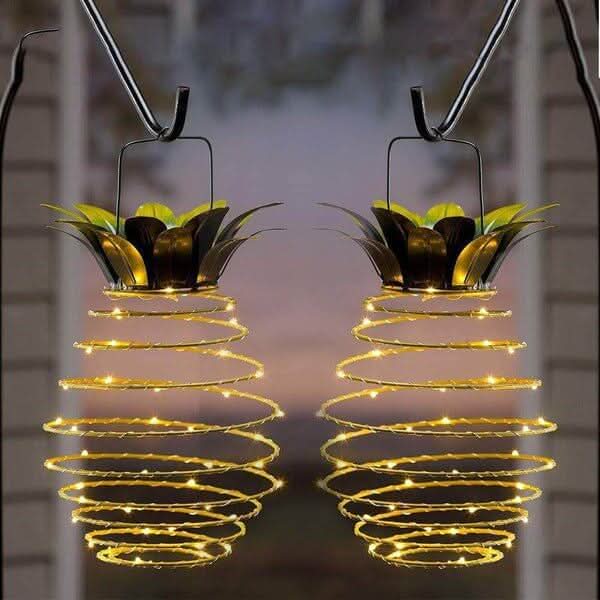 Skorter | Solar Pineapple Garden Lantern with Warm LED Light 28cm