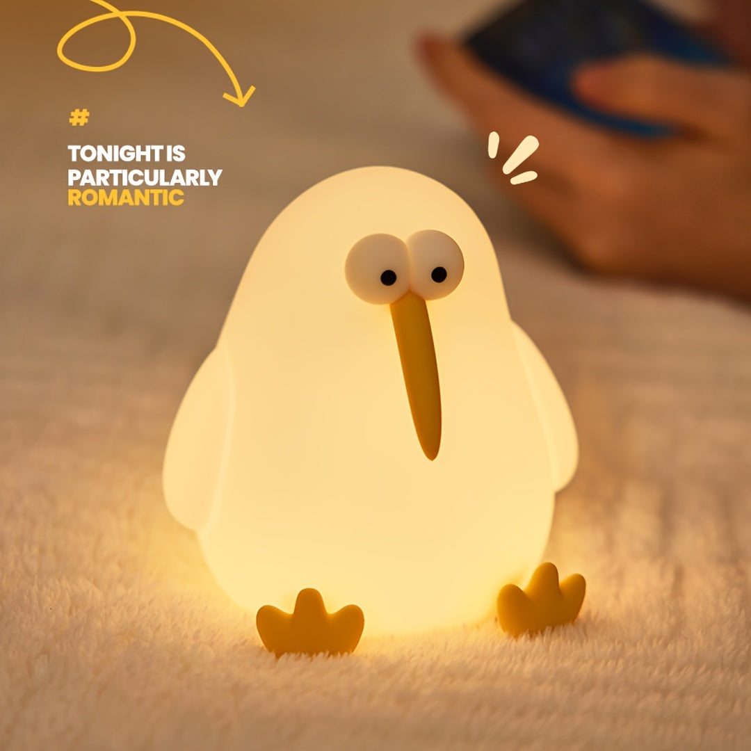 Skorter | KiwiGlow - KiwiBird LED Night Light, USB Rechargeable with Dimmable Touch Sensor