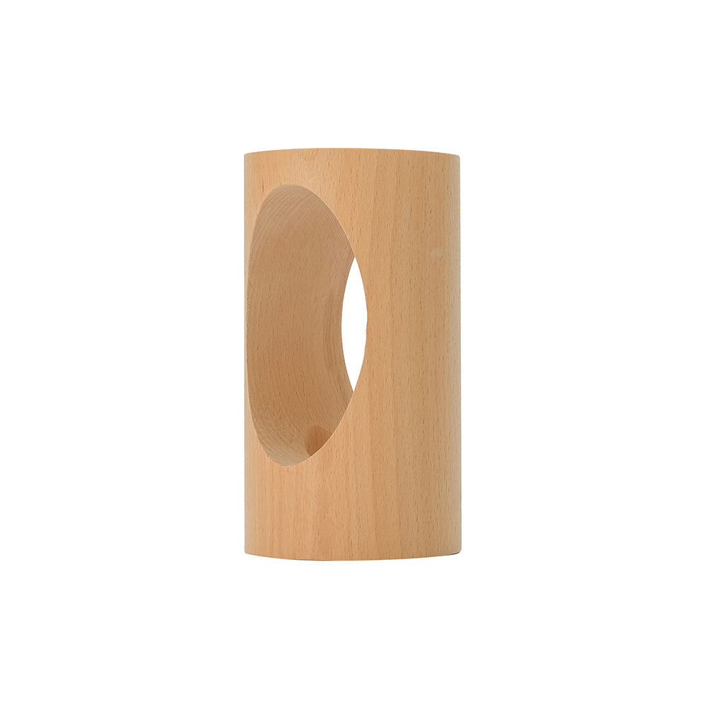 Skorter | Japanese solid wood rectangular column LED night lamp USB table lamp