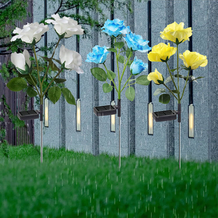 Skorter | Solar Rose LED Outdoor Lawn Decorative Ground Socket Light