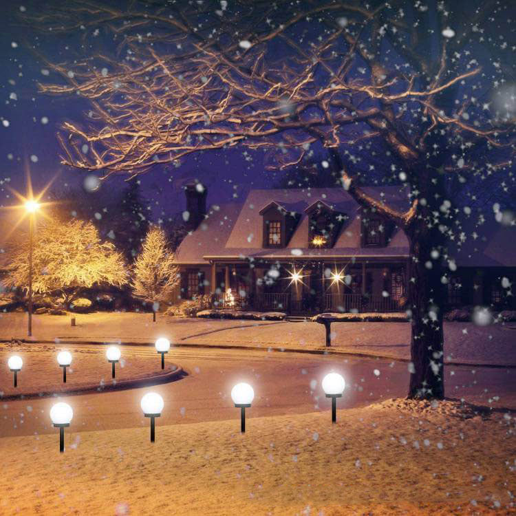 Skorter | Solar Round Ball LED Outdoor Lawn Decorative Ground Stake Light