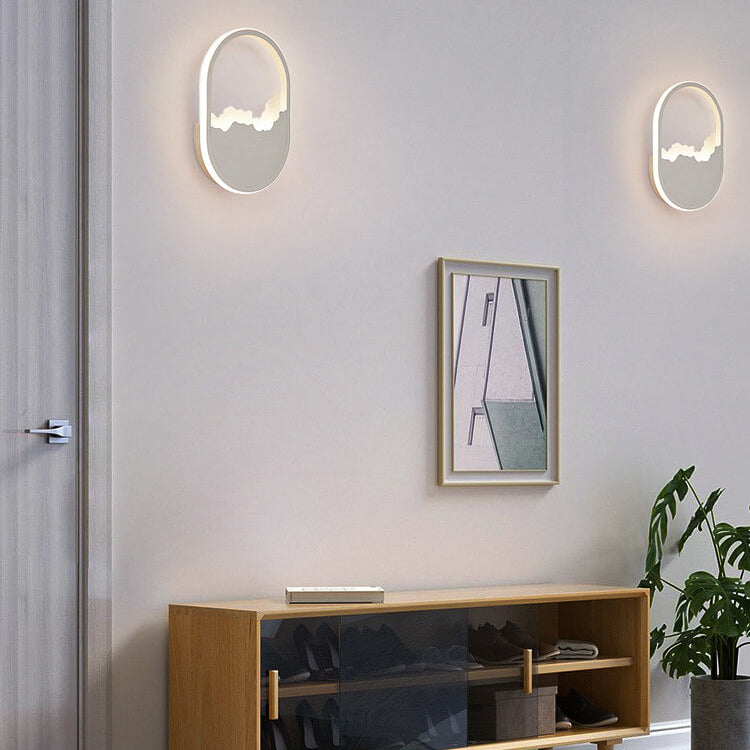 Skorter | WaveGlow - Oval LED wall lamp with wave design