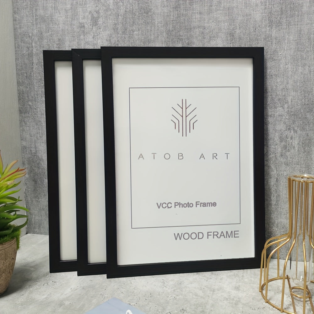 Skorter | 3-part Wooden Picture Frame - Classic Picture Frame for Wall and Table Decoration, Perfect for Parties and Gifts