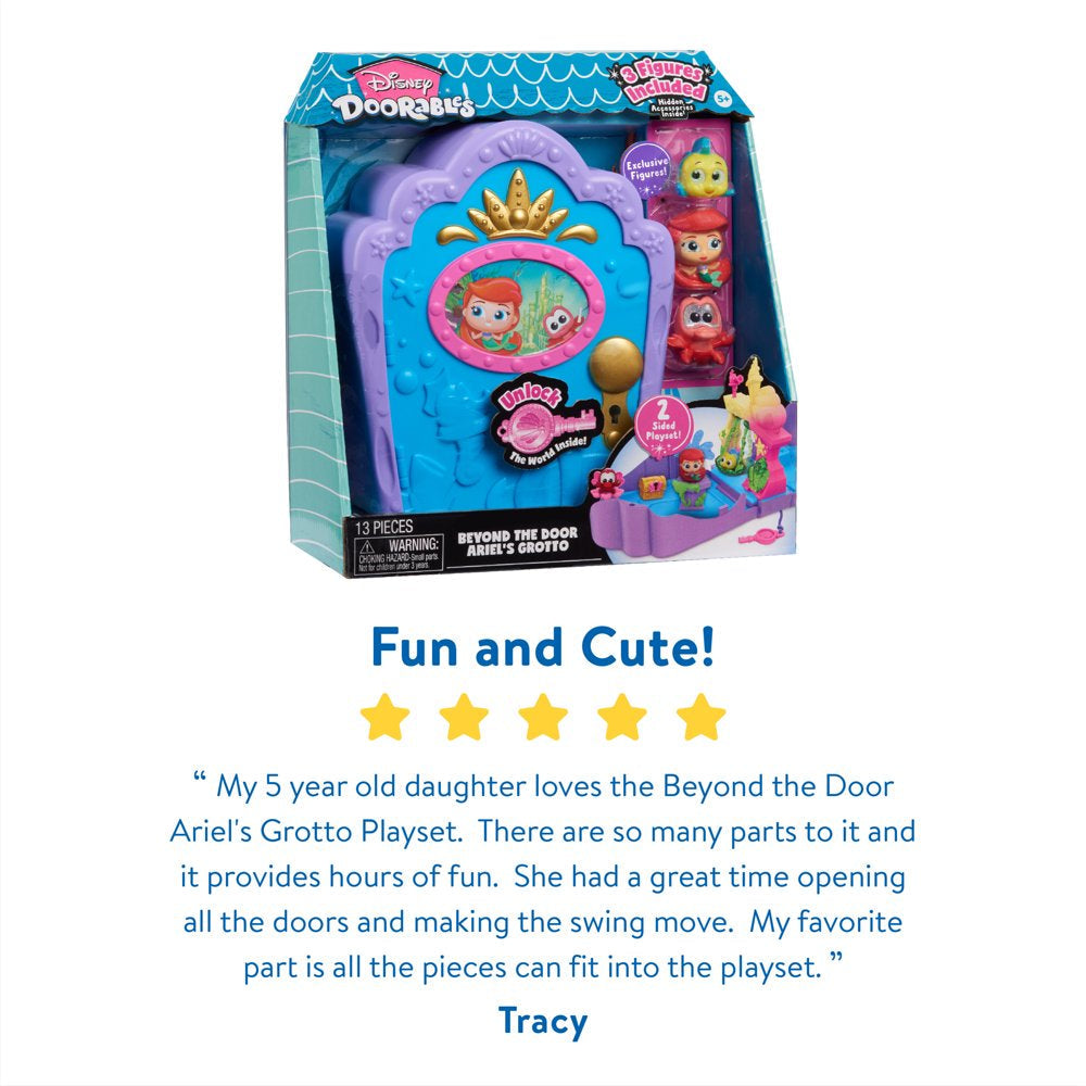 Skørter | Disney Doorables behind the Door Ariel's Grotto Playset, Includes 3 Exclusive Disney The Little Mermaid Figures, 8 Accessories, and 1 Key, Children's Toys for Ages 5 and Up