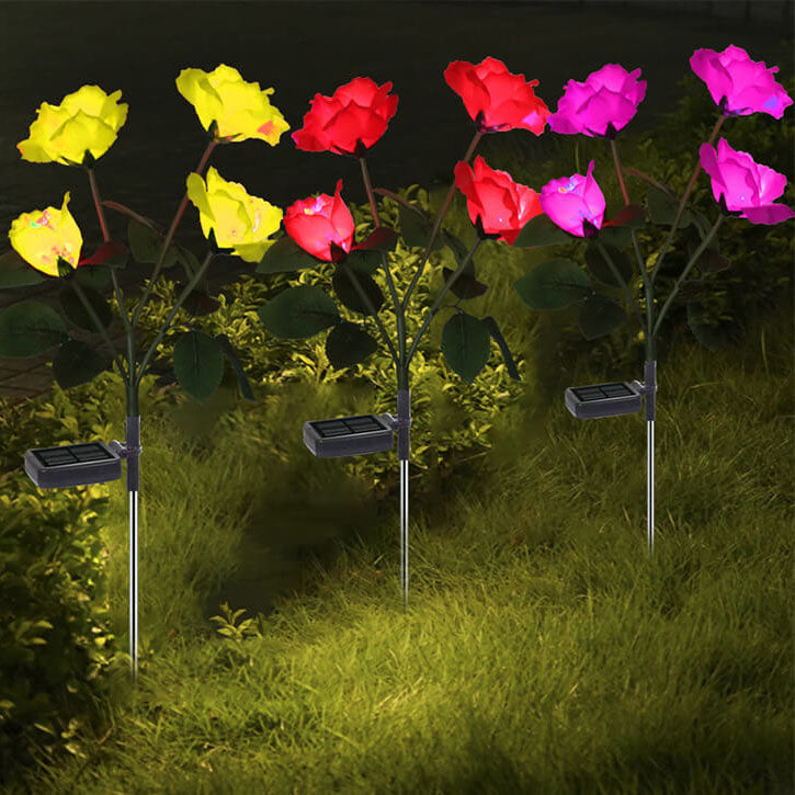 Skorter | Solar Rose LED Outdoor Lawn Decorative Ground Socket Light