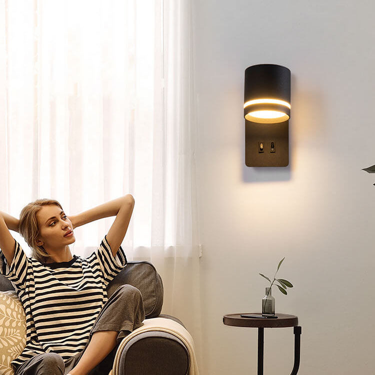 Skorter | Minimalistic rectangular spotlight swivel LED reading wall lamp