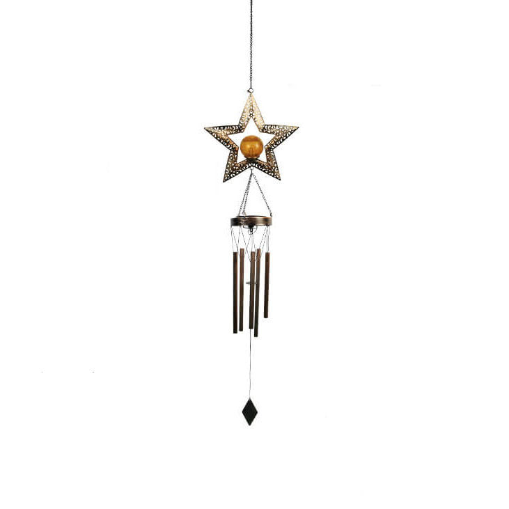 Skorter | Industrial Solar Hanging Wind Chime Lamp Outdoor Decorative LED Pendant Light