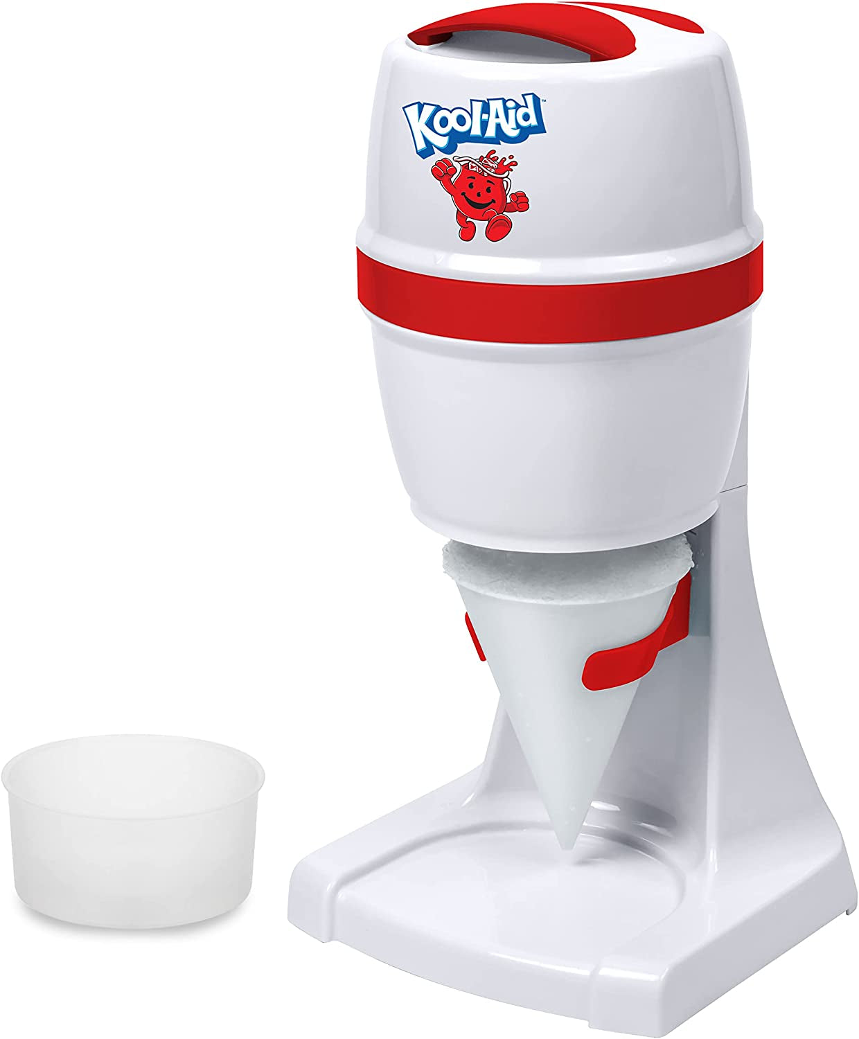 Skørter | Electric Hawaiian Tabletop Snow Cone Machine, Shaved Ice Machine Included 1 Reusable Plastic Cup and Ice Molds, White/Green