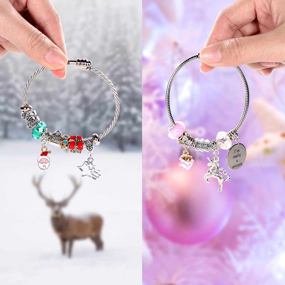 Skørter | Charm Bracelet Making Kit, Gifts for 6 7 8 9 year old girls, Girl toys aged 6-12, 6 7 8 9 year old girl birthday gifts, Arts and crafts for children aged 6-8, Jewelry making set