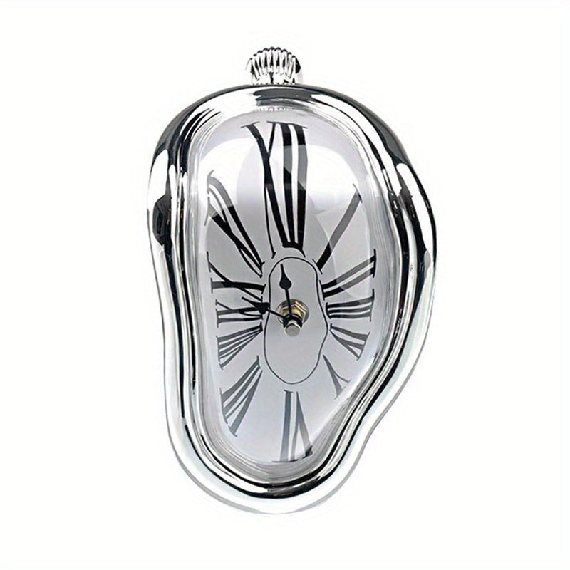 Skorter | Surrealist Bent Roman Wall Clock - Stylish Melting Clock for Home Decoration