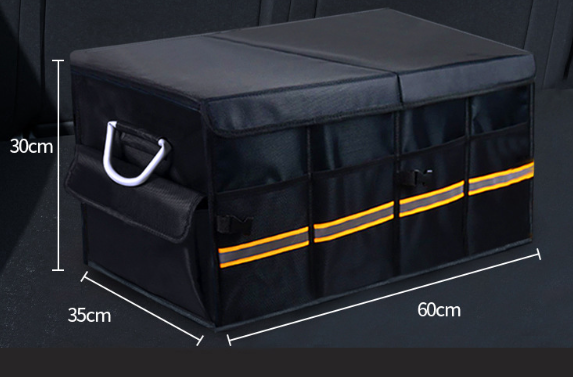 Skorter | Car Trunk Organizer Foldable Cover Durable Sturdy Thickened Plate Collapsible Trunk Storage Box