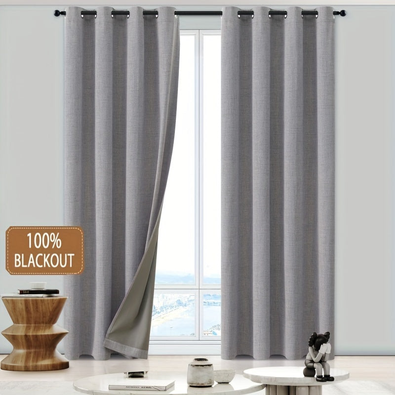 Skorter | 1 Piece Blackout Curtains - Energy Saving, Sun Blocking and Thermal Insulation for Bedroom and Living Room