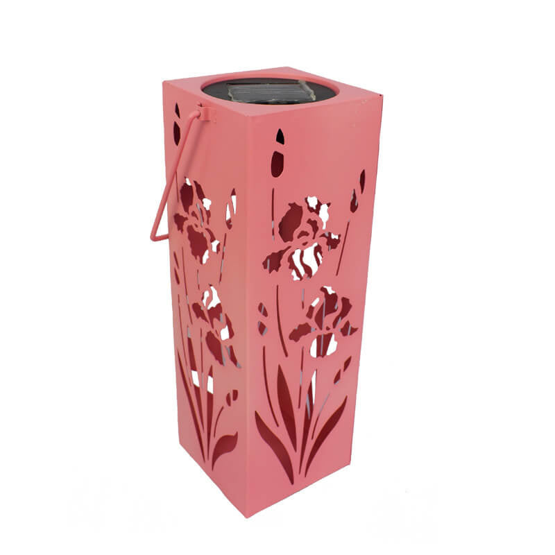 Skorter | Solar Butterfly Rose Pattern Hollow Column LED Outdoor Waterproof Decorative Lamp