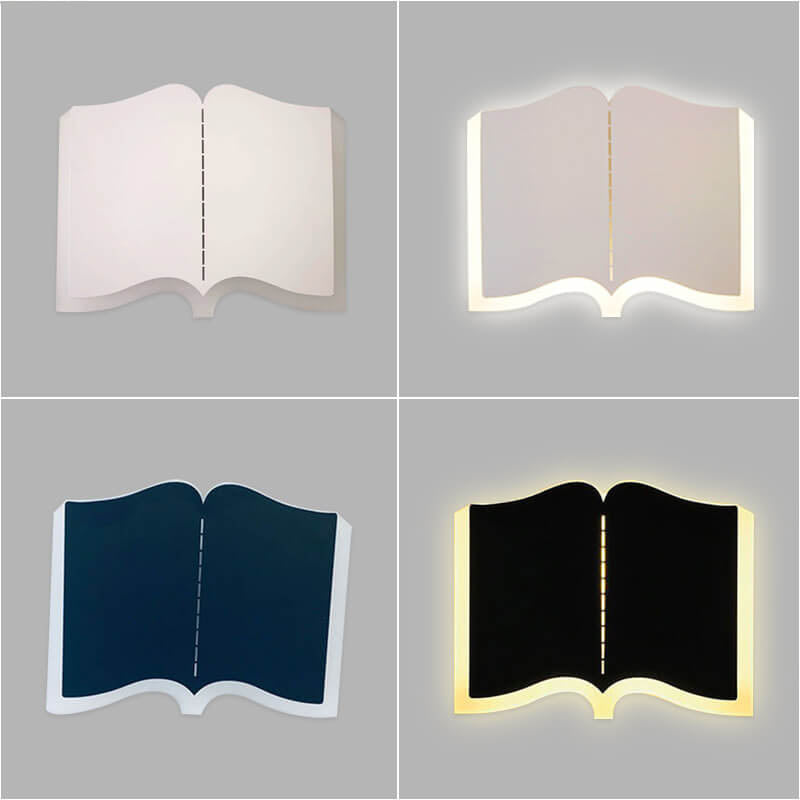 Skorter | Minimalist 1-light LED wall lamp in iron in book shape