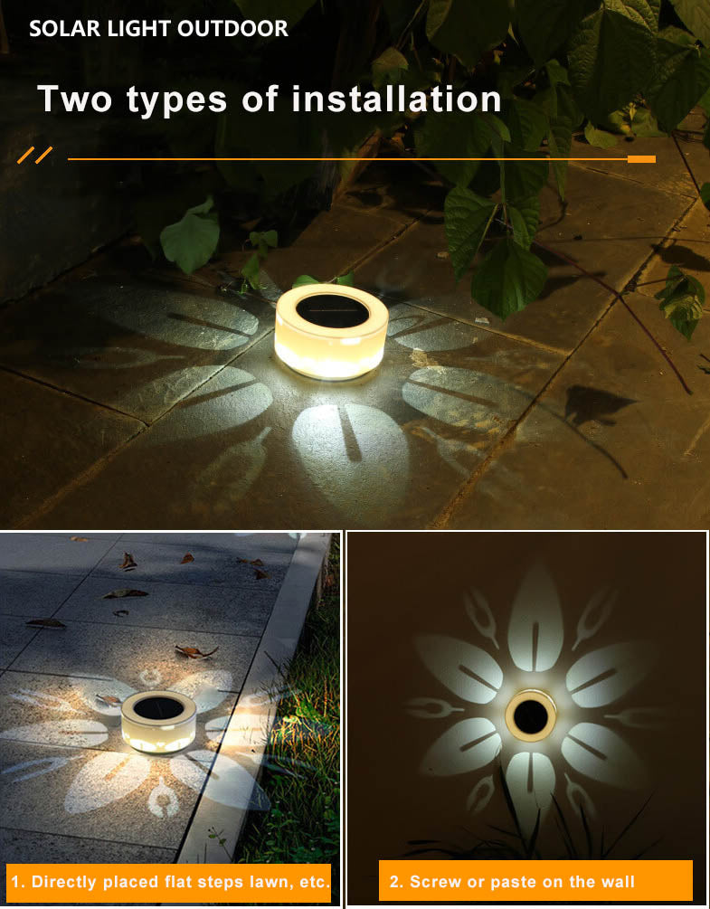 Skorter | Solar flower pattern LED outdoor wall terrace lawn decoration light