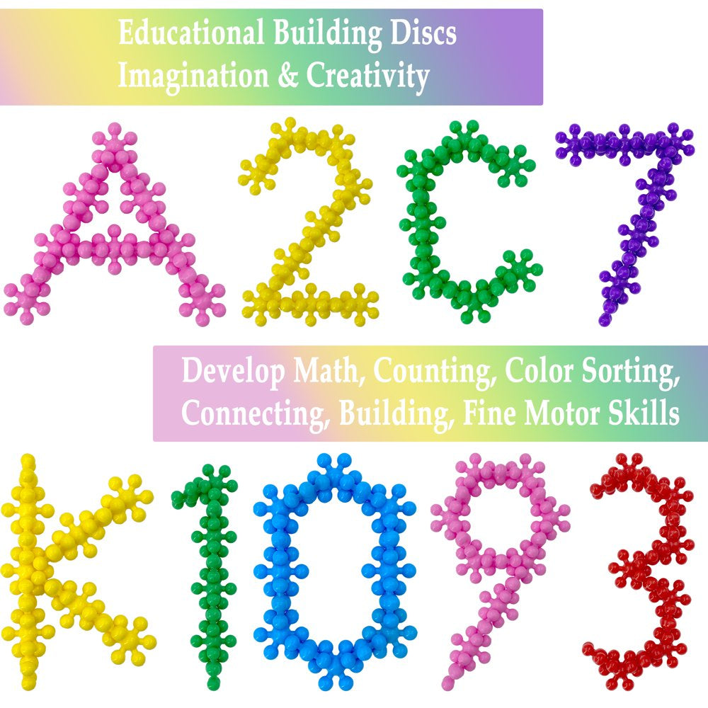 Skorter | 100 Pieces Building Discs Set - Multi-colored Connectable Block Bricks