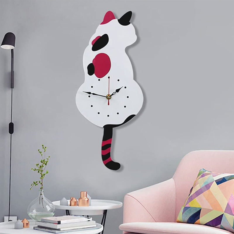 skorter | Nordic Cat Wobble Tail Wall Clock