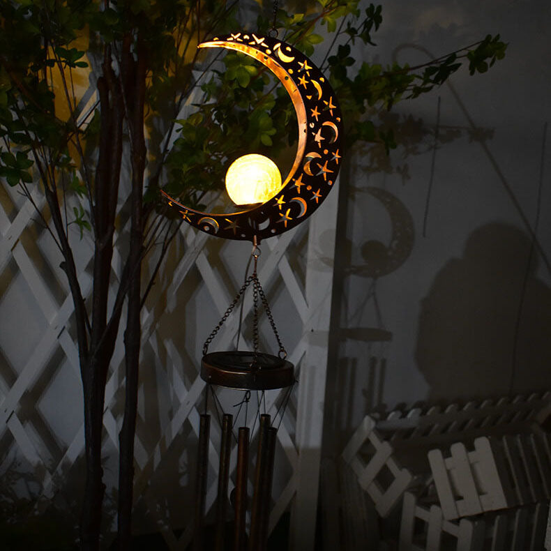Skorter | Industrial Solar Hanging Wind Chime Lamp Outdoor Decorative LED Pendant Light