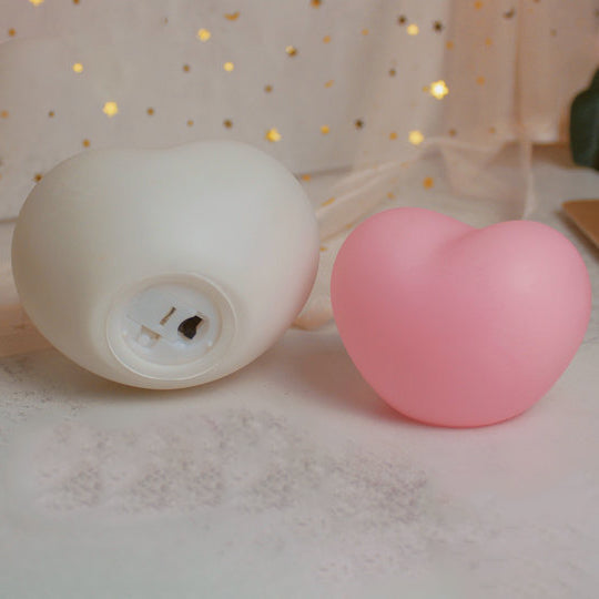Skorter | LuvSphere Silicone LED Night Light | Heart-Shaped Design | Table Lamp | Warm Mood Light | Decorative