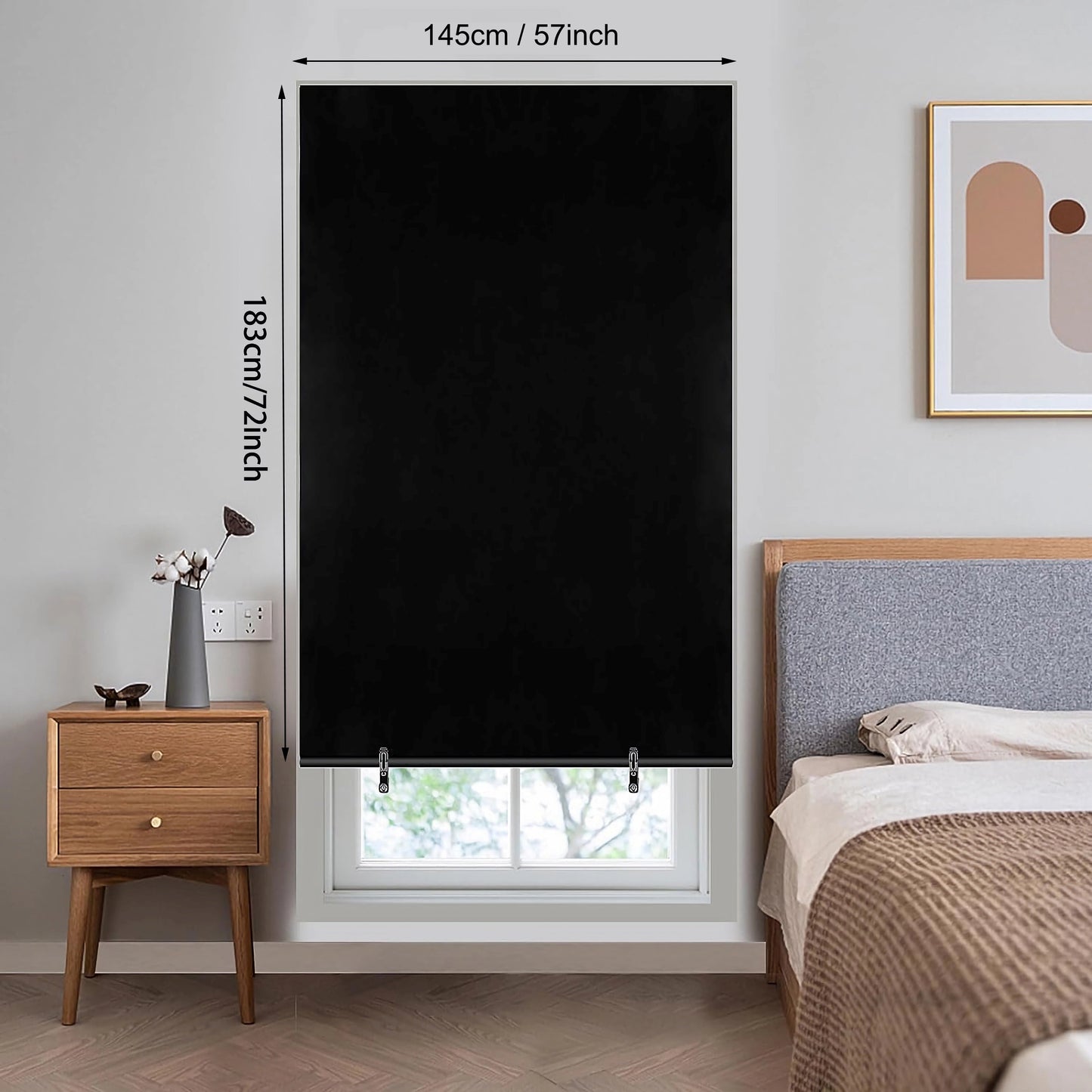 Skorter | 1 Pc Darkening Curtains - Portable Window Covering for Travel, Bedroom and Night Workers