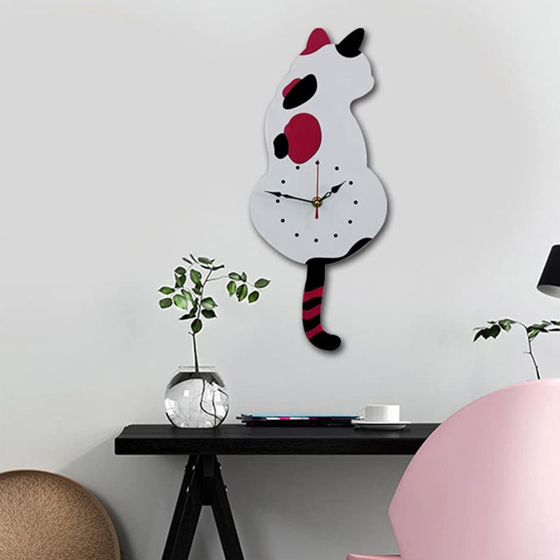 skorter | Nordic Cat Wobble Tail Wall Clock