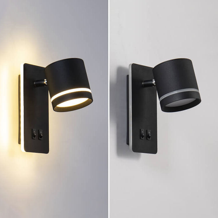 Skorter | Minimalistic rectangular spotlight swivel LED reading wall lamp