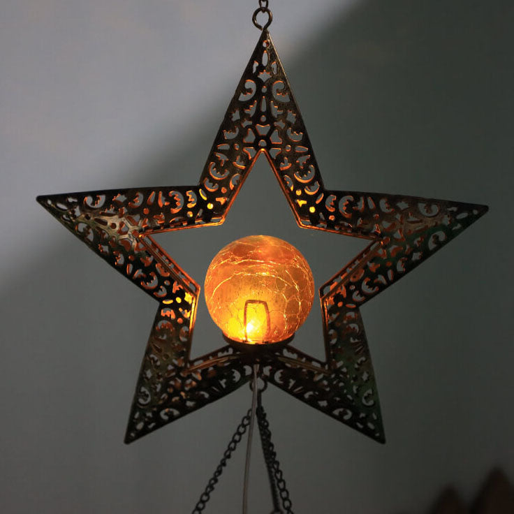 Skorter | Industrial Solar Hanging Wind Chime Lamp Outdoor Decorative LED Pendant Light