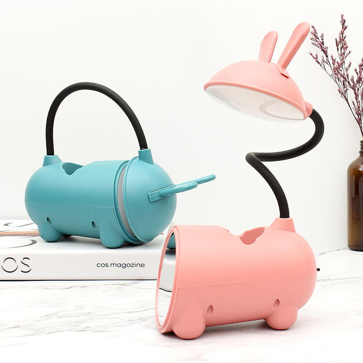 Skorter | BunnyGlow Creative LED Touch Lamp with Pen Holder | USB Charging Function | Desk Lamp | Children's Room Decor