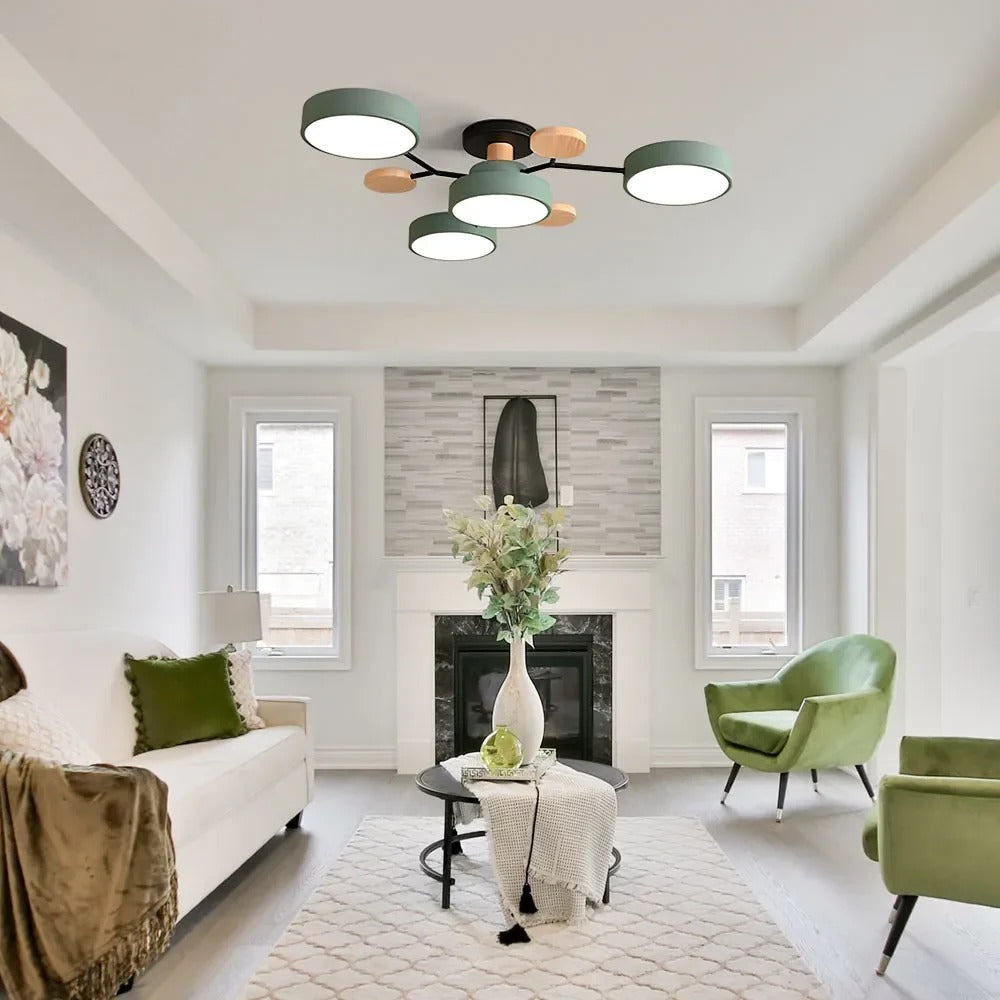 Skorter | Contemporary Round Iron LED Chandelier | Energy-Efficient. Stylish Lighting for Living Rooms. Dining Areas & Entryways