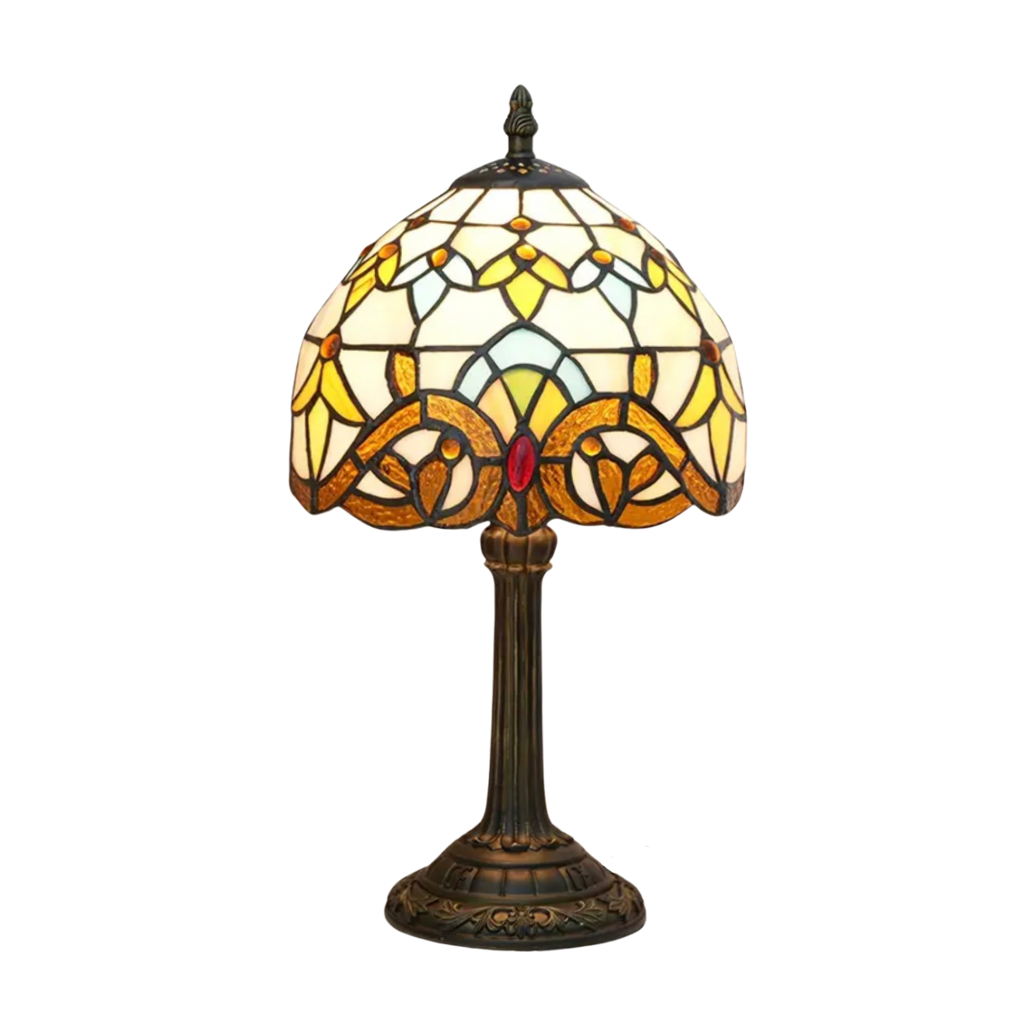 Skorter | VerreMystique Tiffany Lamp – Timeless Stained Glass Table Lamp for Warm Ambient Lighting
