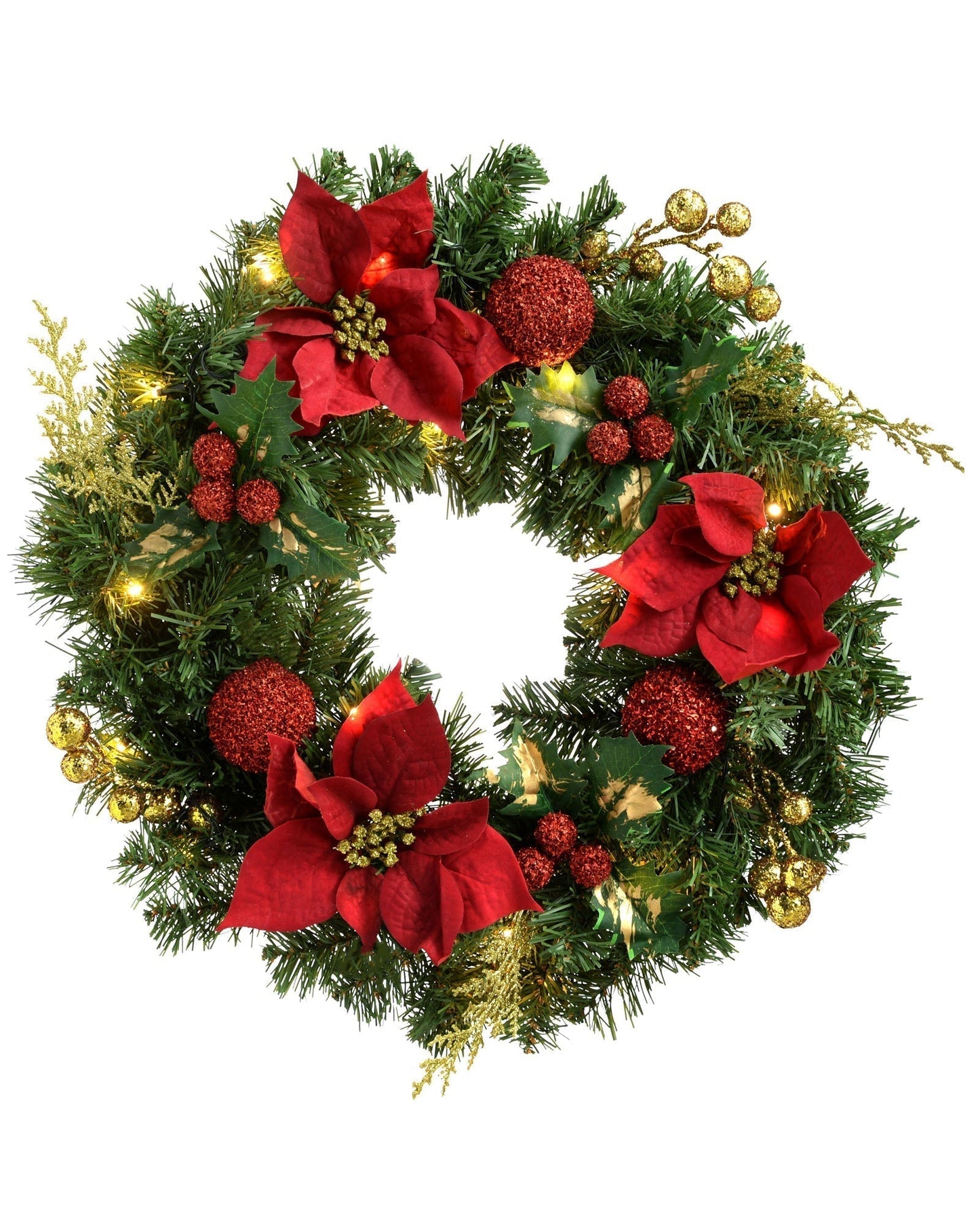 Skorter | Pre-lit LED light wreath illuminated with 20 LED lights