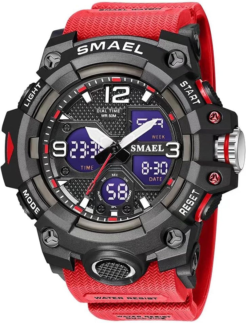 Skorter | Men's waterproof sports wristwatch with date and multifunction LED alarm stopwatch