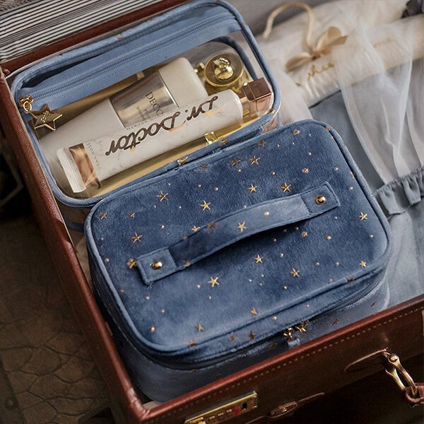 Skorter | Large capacity velvet cosmetic bag + wash bag